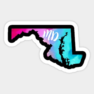 Colorful Maryland Sticker